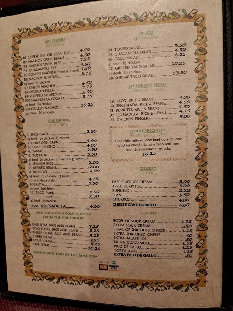 La Fogata Menu image 2